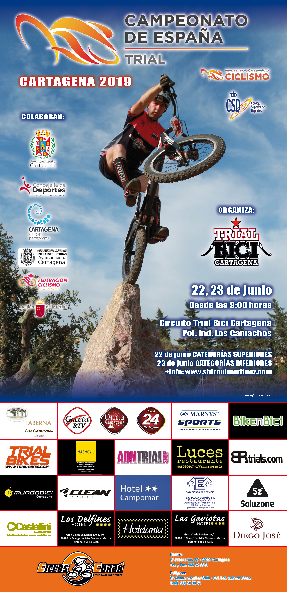 22 Y 23 De Junio Campeonato De España De Trial 2019 Organizado Por El Club Trial Bici Cartagena