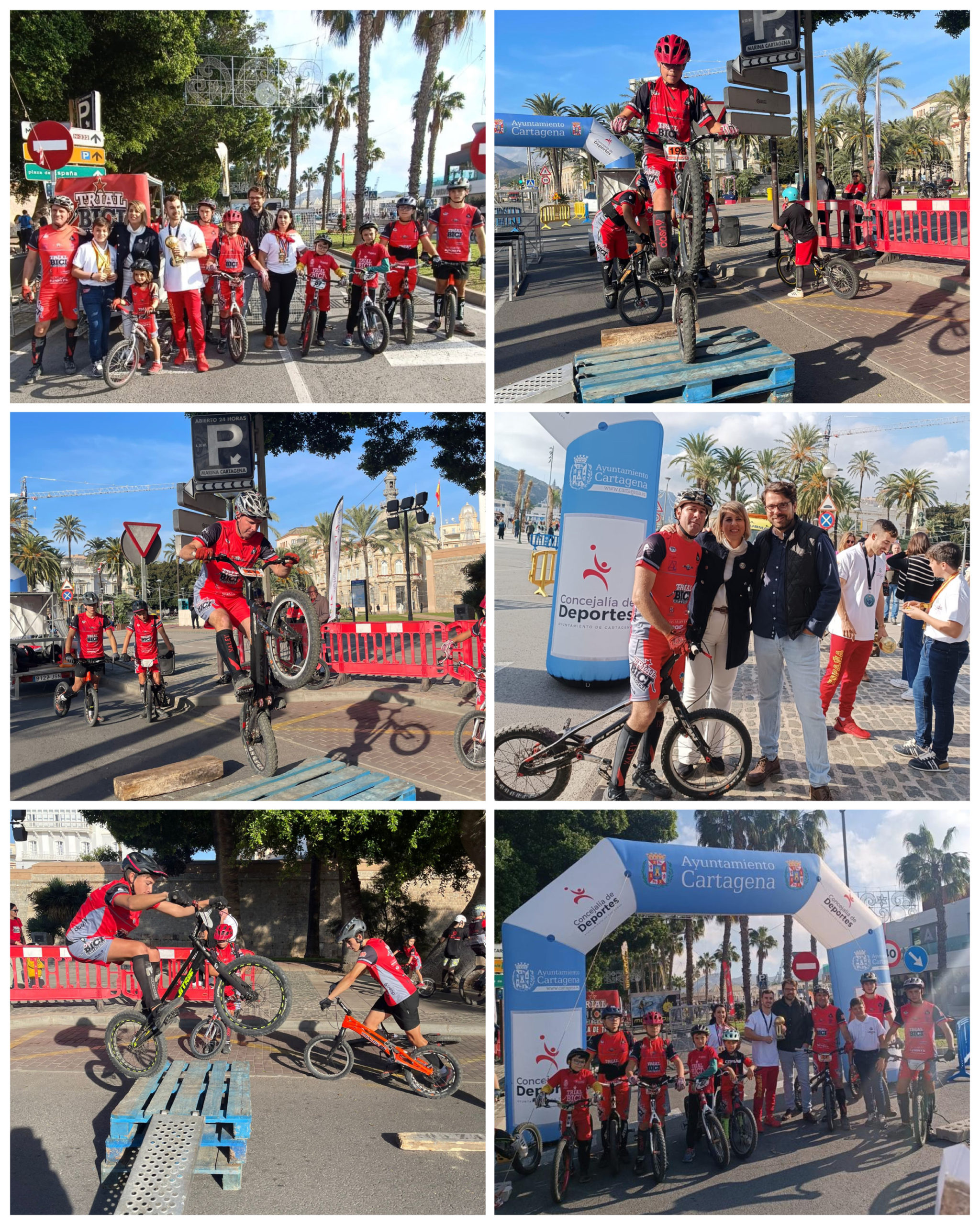 Exhibición Del Club Trial Bici Cartagena En El Puerto De Cartagena