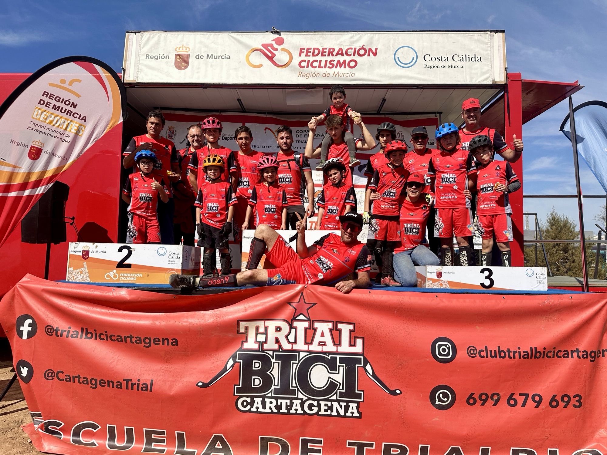 Equipazo Del Club Trial Bici Cartagena, Organizador De La Copa De España Trofeo Internacional Ciudad De Cartagena UCI C1